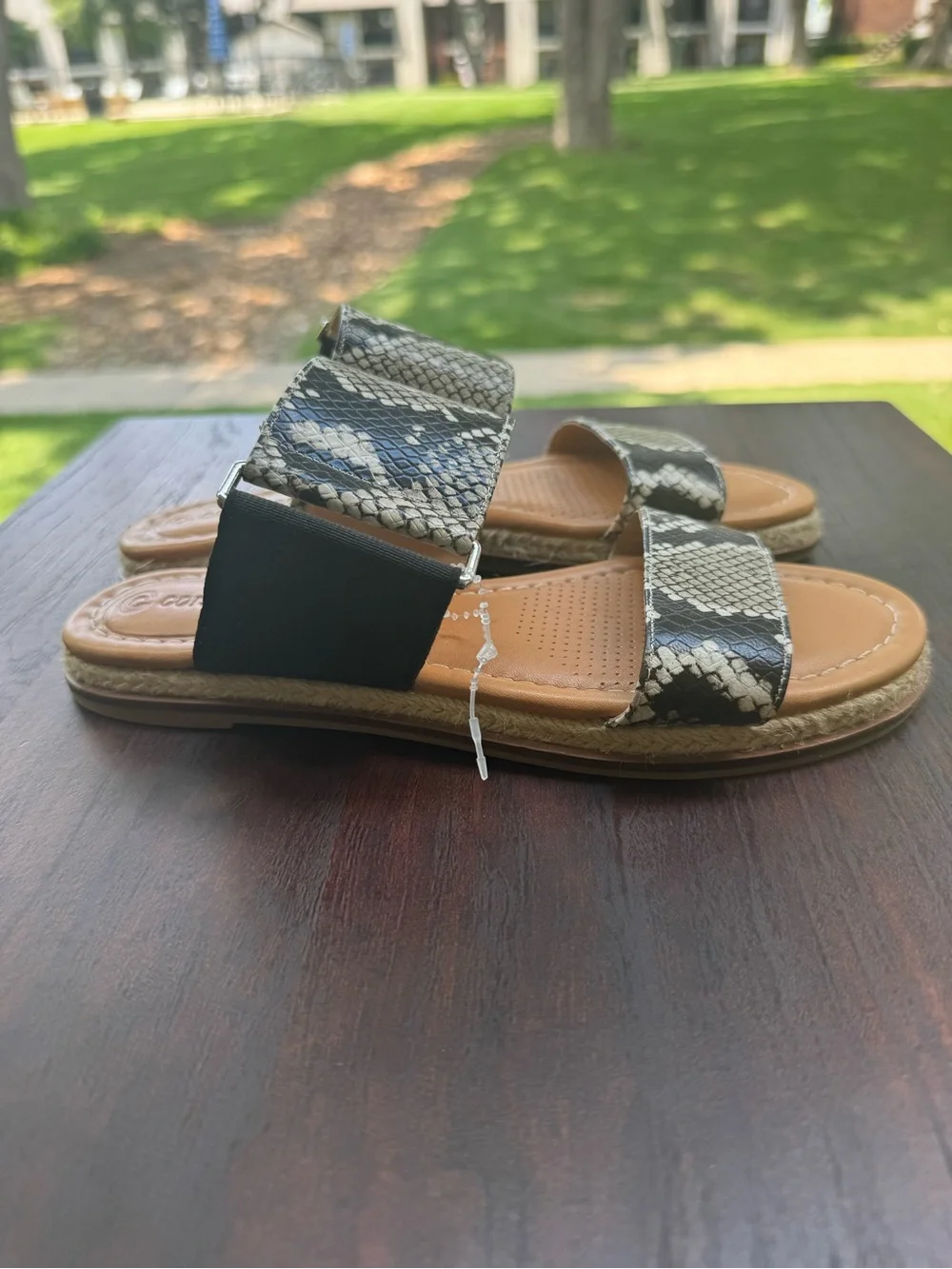 Corso Como Glennia Snake Print Espadrille Sandals | Size 6